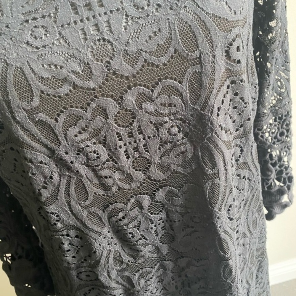 NWT Alfani Floral Lace Crochet Trim Cocktail Dress - Picture 3 of 9